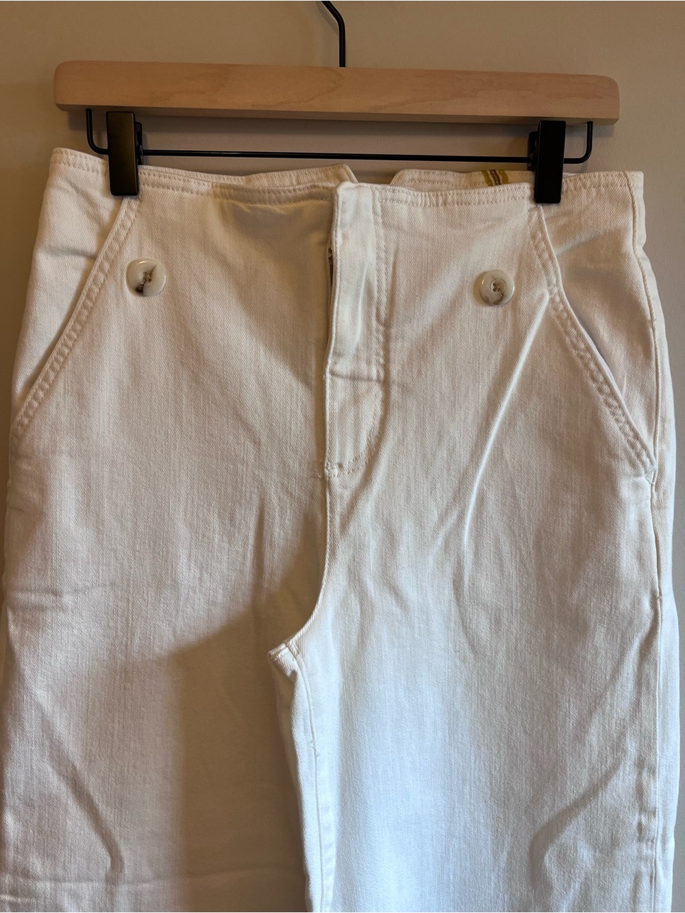 Anthropologie Maeve White Wide-Leg Jeans - Picture 3 of 6